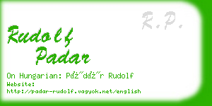 rudolf padar business card